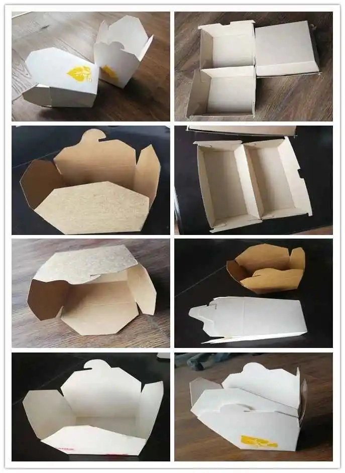 Hamburger/Burger Box, Lunch Paper Tray Box, Kfc Popcorn Chip Box, Fast Food Box, Pizza Box, Take Away Box Forming Machine, Carton Box Erecting Machine