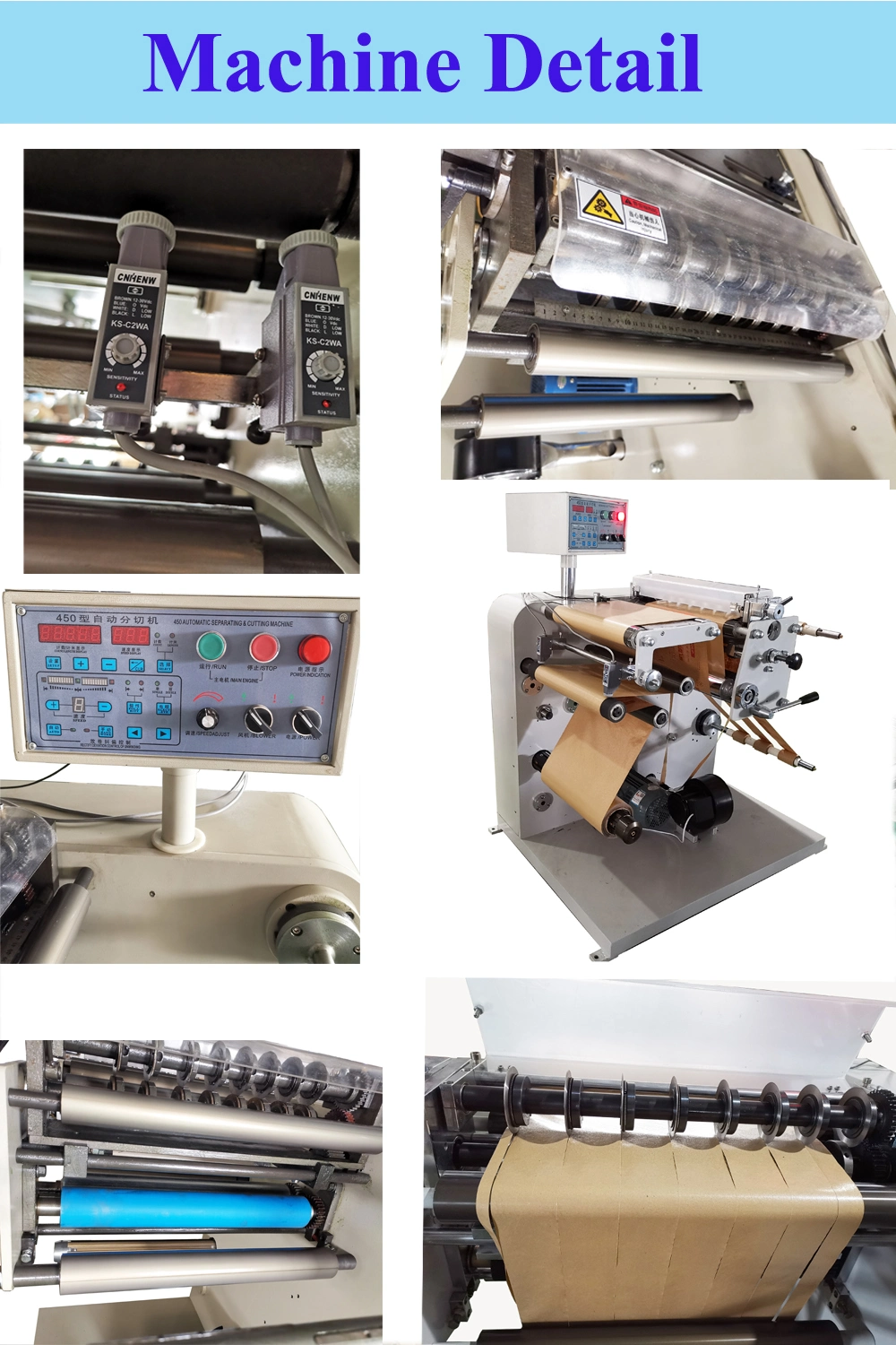Automatic Jumbo Roll Paper Plastic Roll Slitting Machine