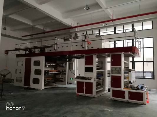 소형 CI 플렉소 상표 인쇄기 15 kw 6 색 본사 드럼
