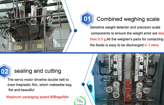 자동적인 수직은 기계 0.15mm 혼합 말린 과일 식사를 돋을새김합니다