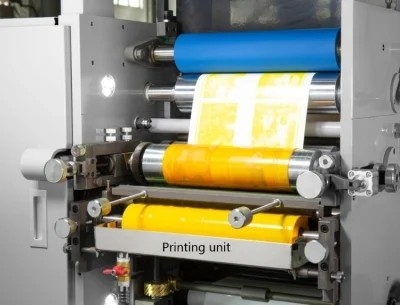 4 색 명부 플렉소 상표 인쇄기 320 밀리미터 80m/Min#±0.1mm 정확도 브랜드 플렉소 Printer#450mm 맥스 인쇄 넓이